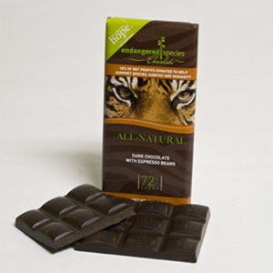 endangered species dark chocolate with espresso beans