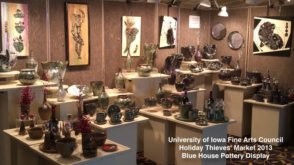 20131207sa-iowa-city-university-of-iowa-fine-arts-council-holiday-thieves-market-2013-blue-house-pottery-display-960x540